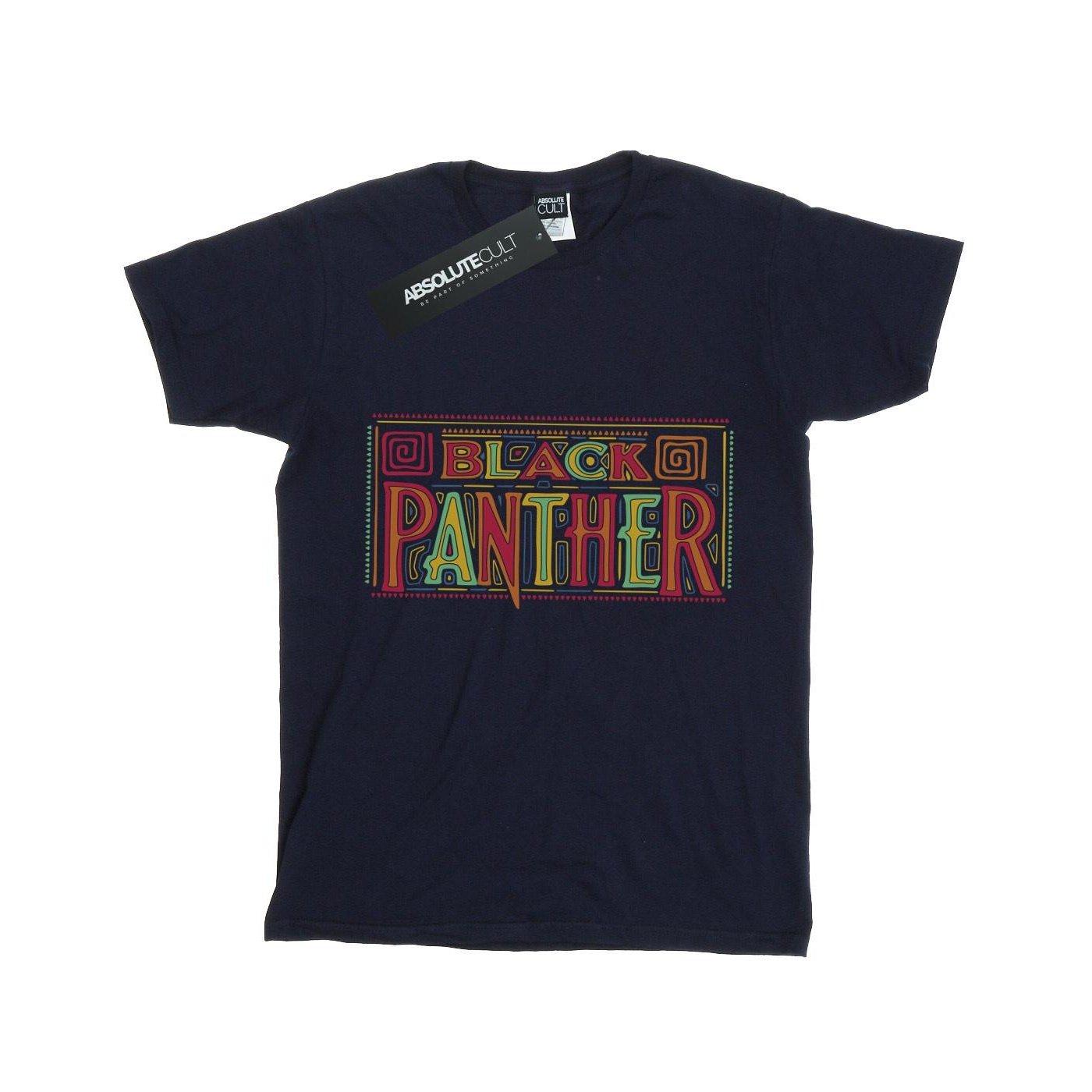 Image of Black Panther Tribal Logo Tshirt Unisex Marine 128