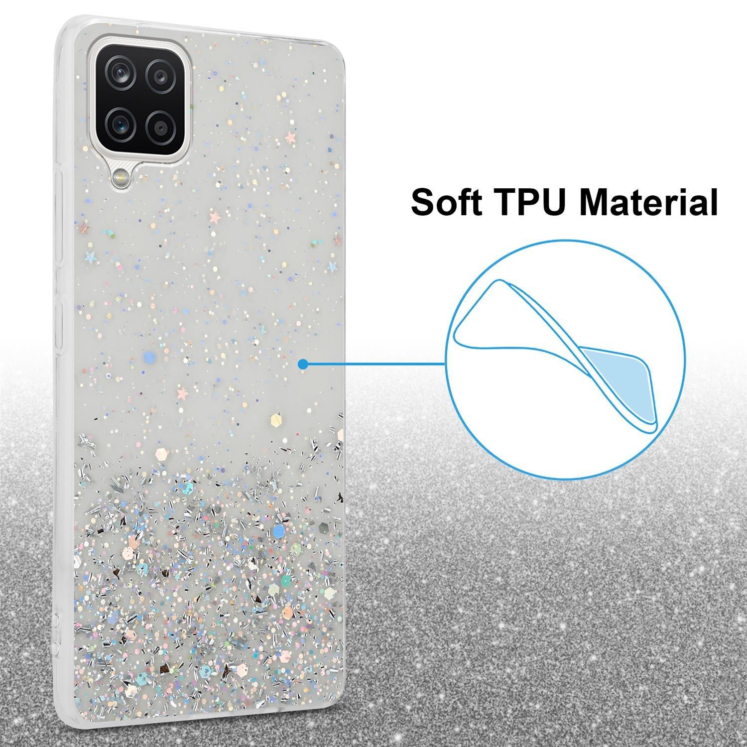 Cadorabo  Housse compatible avec Samsung Galaxy A12 / M12 - Coque de protection en silicone TPU flexible avec paillettes scintillantes 