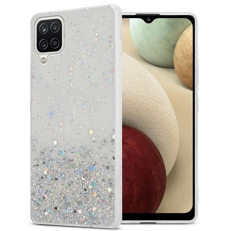 Cadorabo  Housse compatible avec Samsung Galaxy A12 / M12 - Coque de protection en silicone TPU flexible avec paillettes scintillantes 