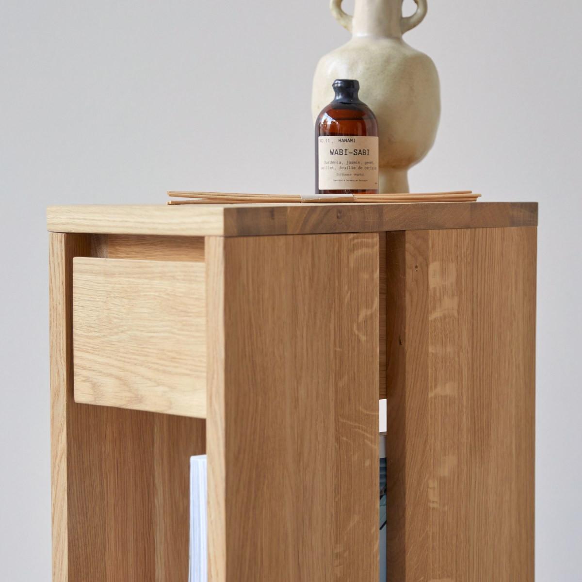 Tikamoon Tavolino laterale in quercia massello Eden  