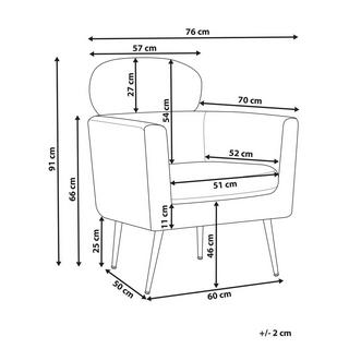 Beliani Fauteuil en Polyester Rétro SOBY  