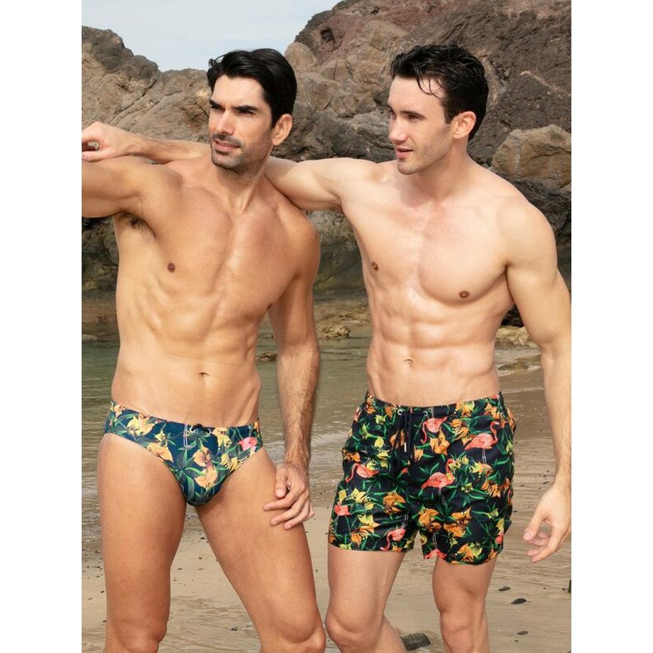 HOM Badepant Flamingo Print  