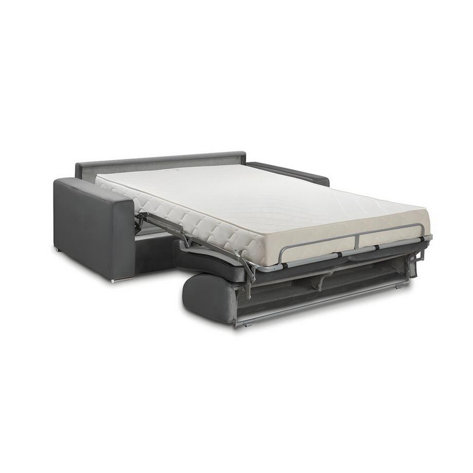 Vente-unique Schlafsofa 3Sitzer Samt CALITO Liegefläche 1 Matratzen  
