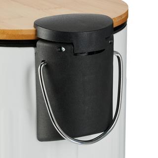 B2X Cestino per carta da bagno 3 l con coperchio in bambù  