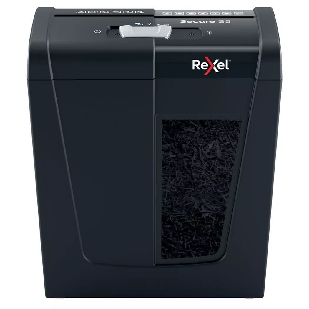 Rexel – Aktenvernichter Secure 2020121EU S5, P-2, 10lt, Schwarz