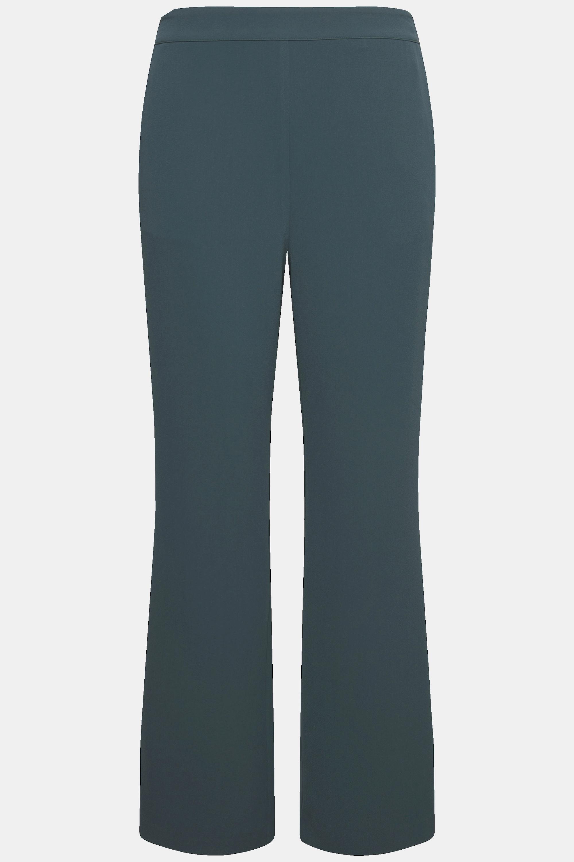 Ulla Popken  Pantalon de tailleur à jambe droite et large. Taille élastique 