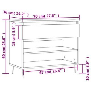 VidaXL Schuhschrank holzwerkstoff  