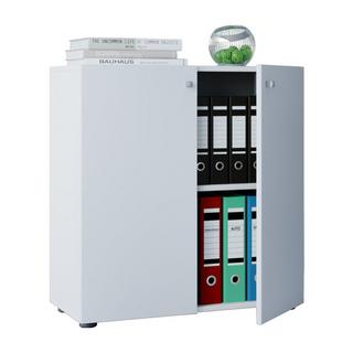 VCM Büroschrank mit 2 Fächern | moderner Aktenschrank mit Drehtüren | Maße ca. B. 70 x H. 74 x T. 40 cm - Lona 2-Fach  