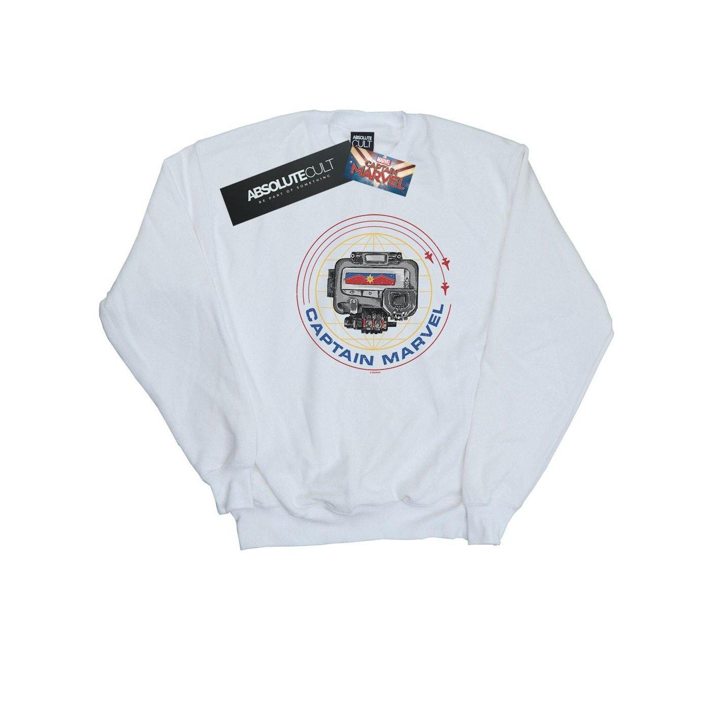 Image of Captain Pager Sweatshirt Unisex Weiss 152-158