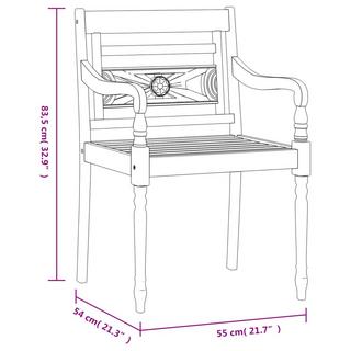 VidaXL Garten essgruppe teak  