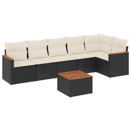 VidaXL set divano da giardino Polirattan  