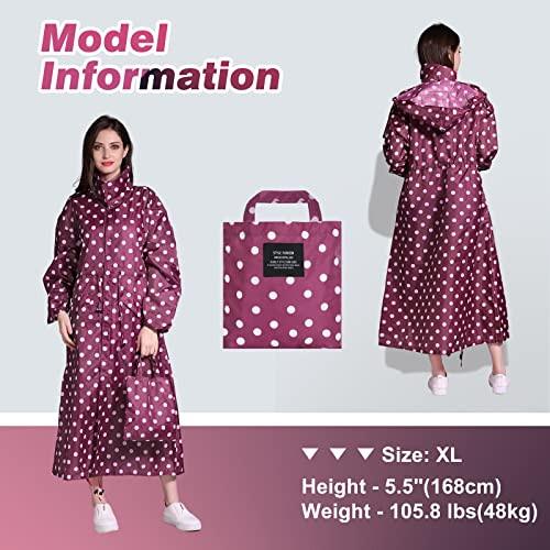 Alopini Poncho Antipioggia Lungo Impermeabile con Cappuccio  