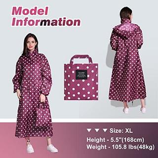 Alopini Poncho Antipioggia Lungo Impermeabile con Cappuccio  