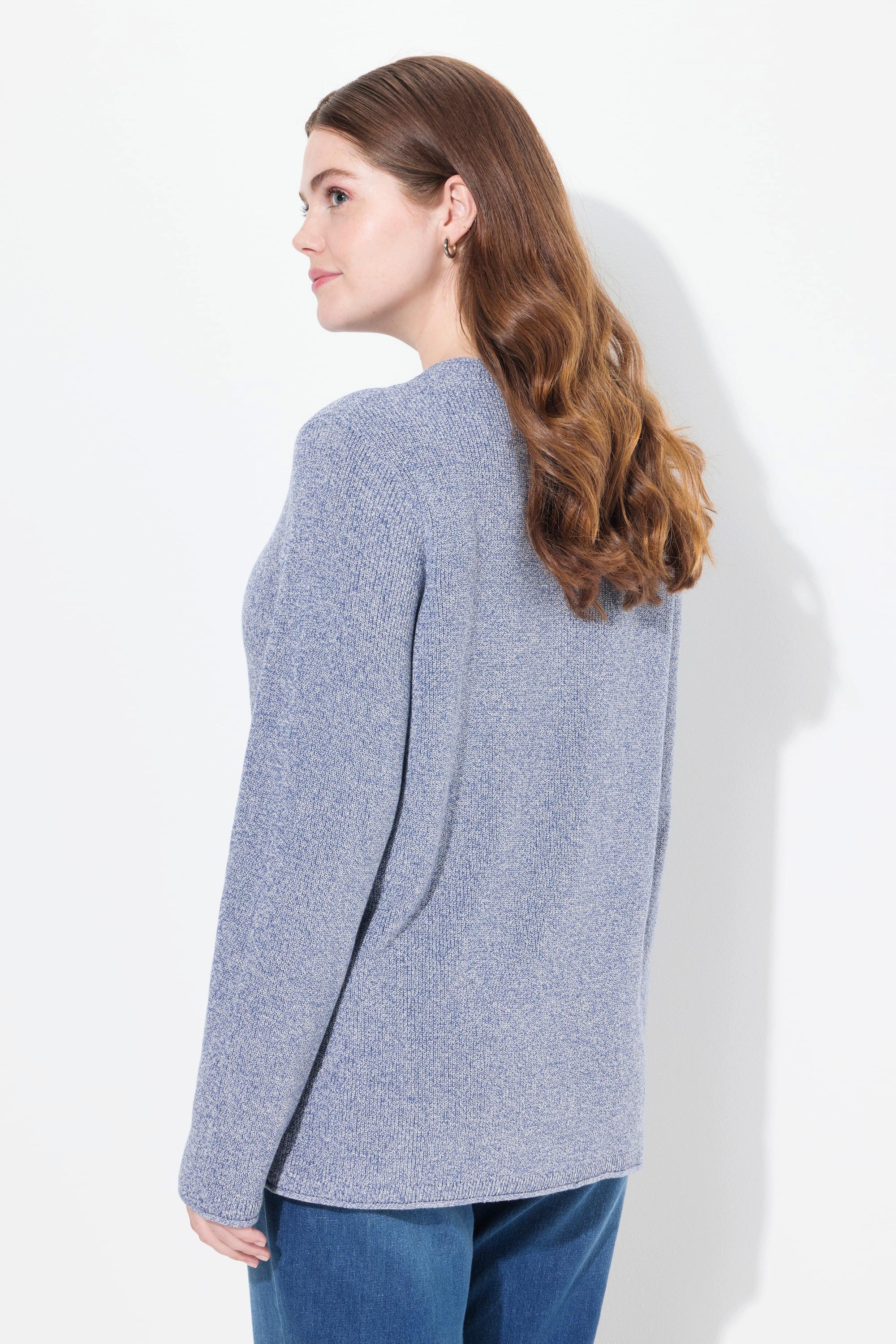 Ulla Popken  Pullover, Rundhals, Langarm, Biobaumwolle 