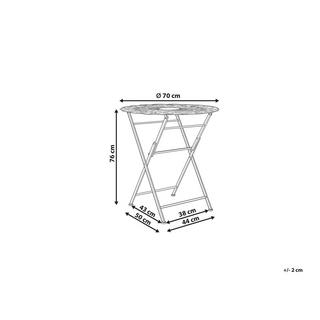 Beliani Table de jardin en Métal Rétro STIFFE  