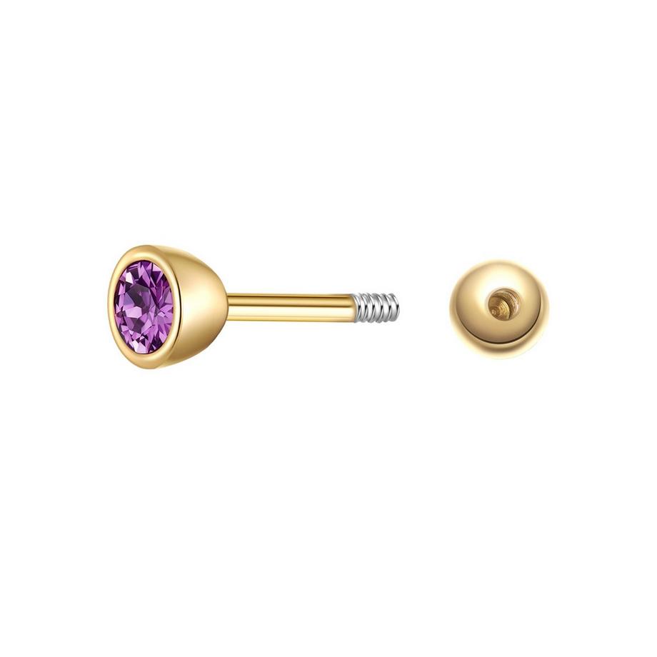 Glanzstücke München  Piercing Geburtsstein Sterling Silber Zirkonia 