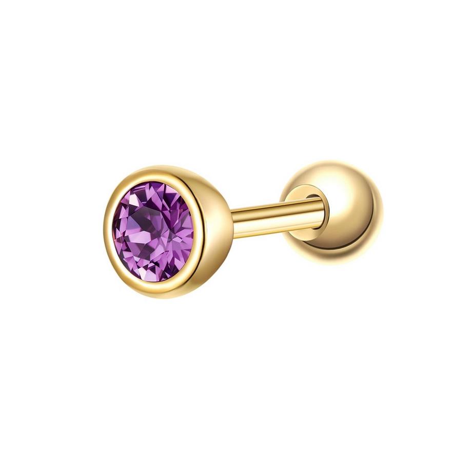Piercing Geburtsstein Sterling Silber Zirkonia