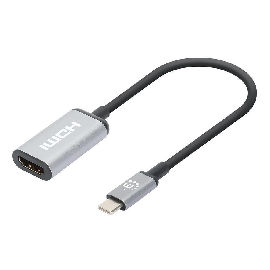 Manhattan  Manhattan 153706 Videokabel-Adapter 0,15 m USB Typ-C HDMI Typ A (Standard) Schwarz, Silber 