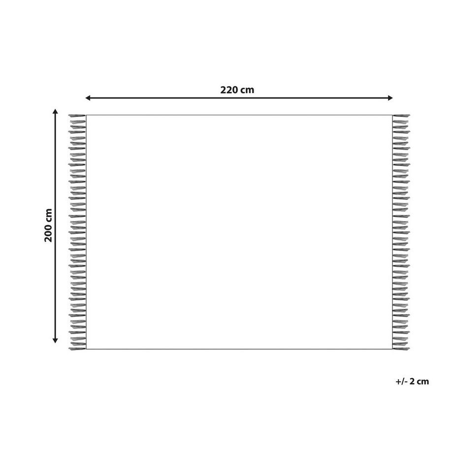 Beliani Boho CHACK Baumwoll Kuscheldecke  