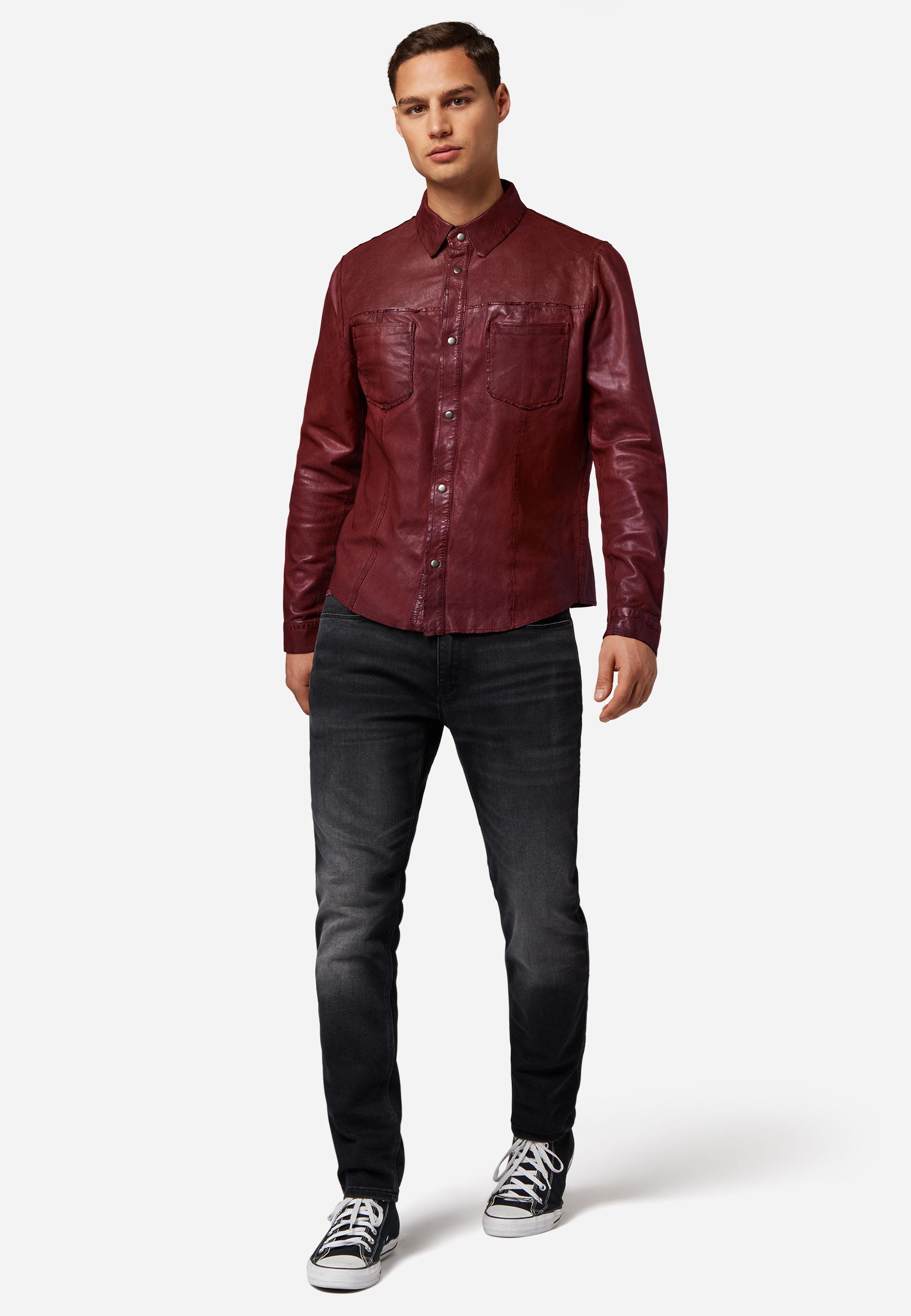 RICANO  Chemise en cuir pour homme - Chemise réversible 