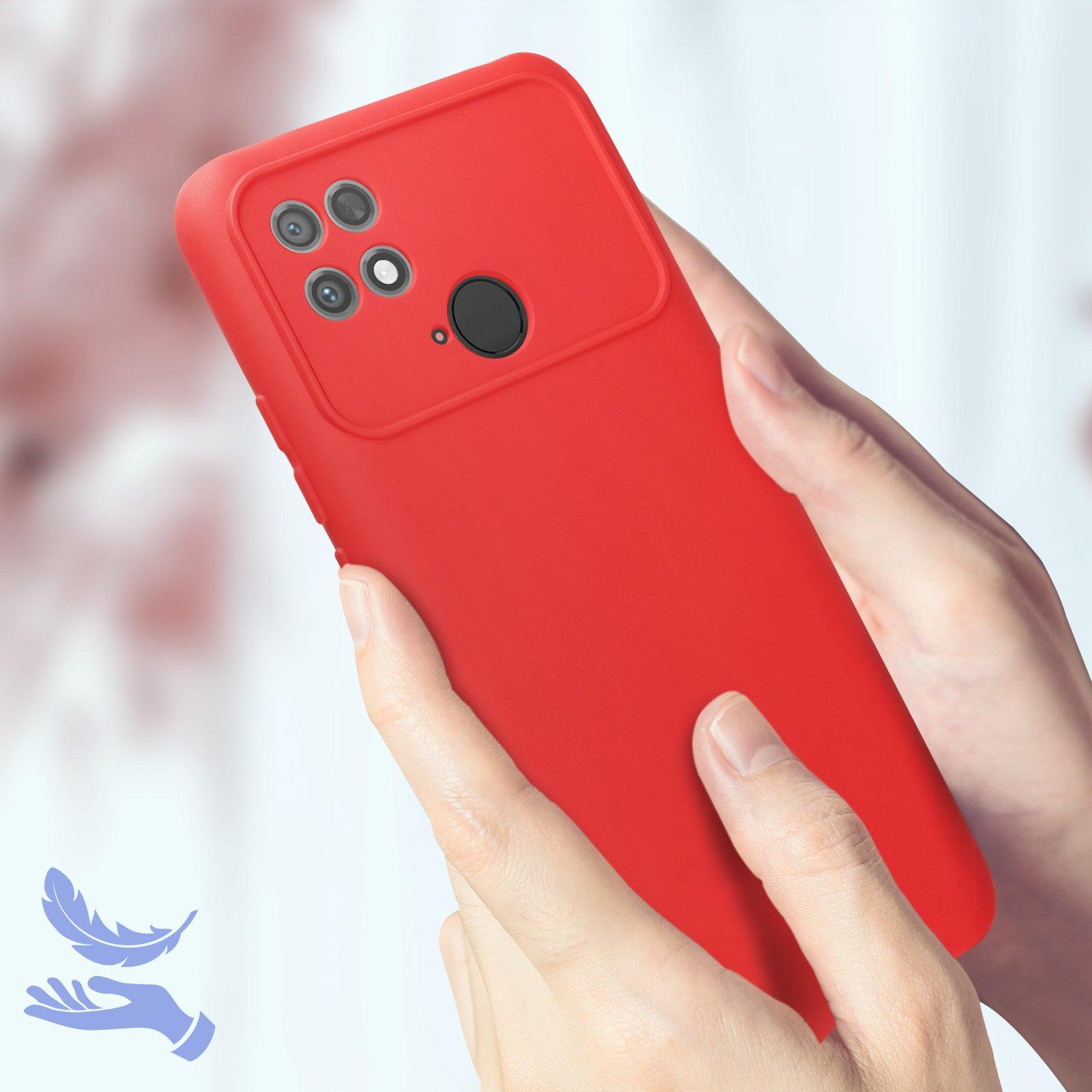 Avizar  Coque Xiaomi Poco C40 Semi-rigide Rouge 