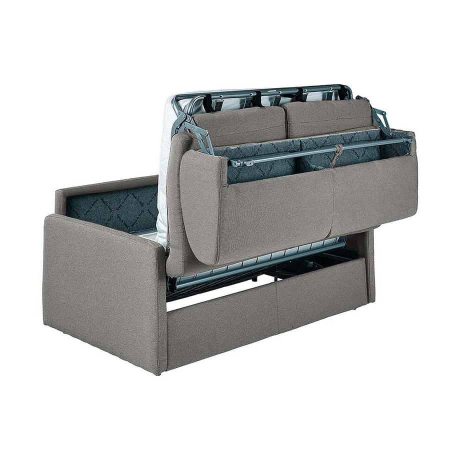 Vente-unique Canapé 3 places conible express en tissu CALIFE clair Couchage 1matelas  