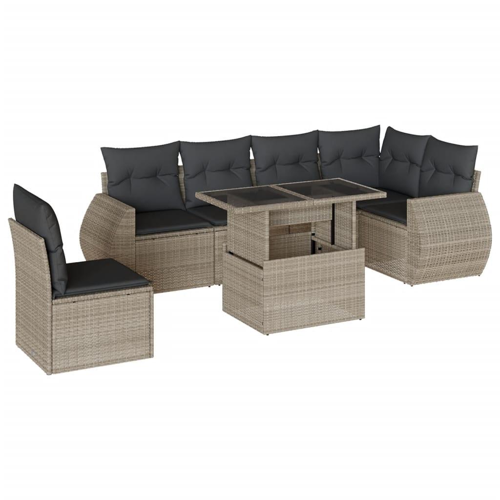 VidaXL set divano da giardino Polirattan  