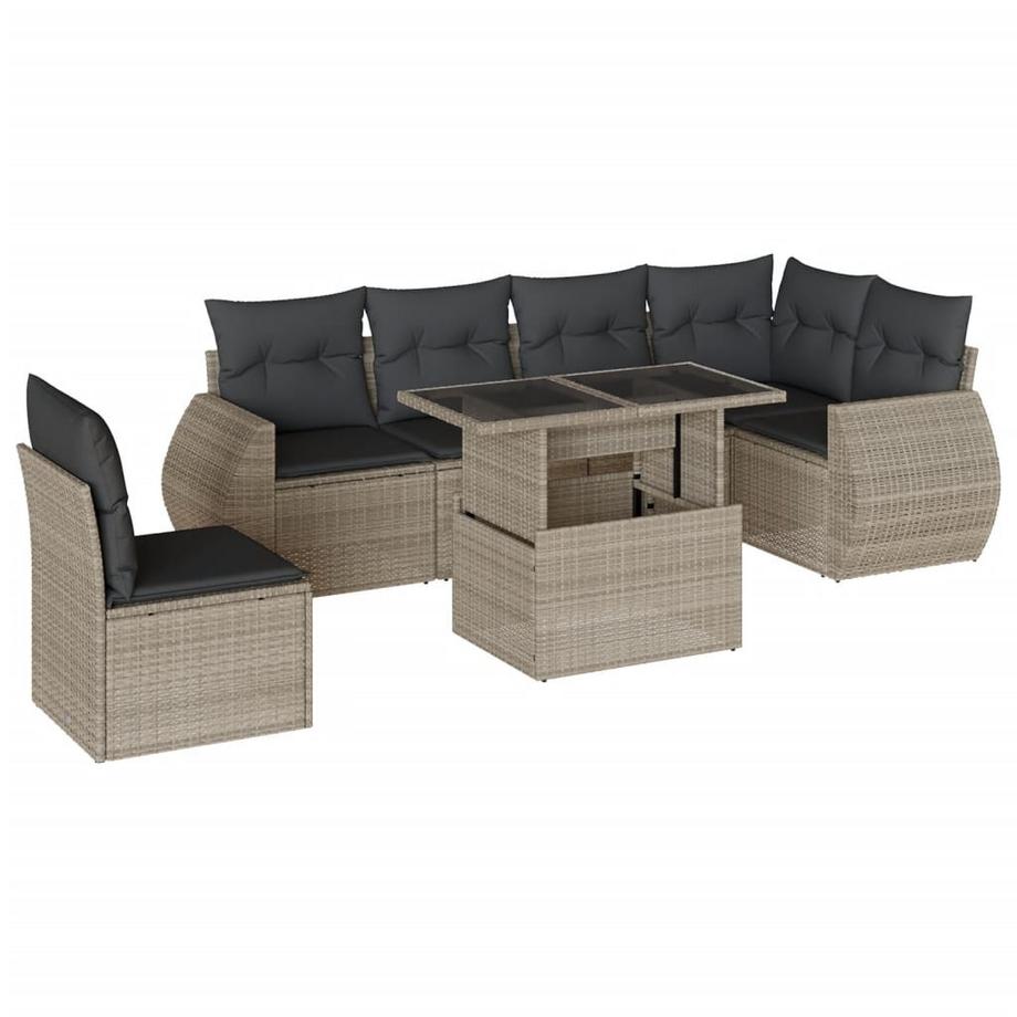 set divano da giardino Polirattan