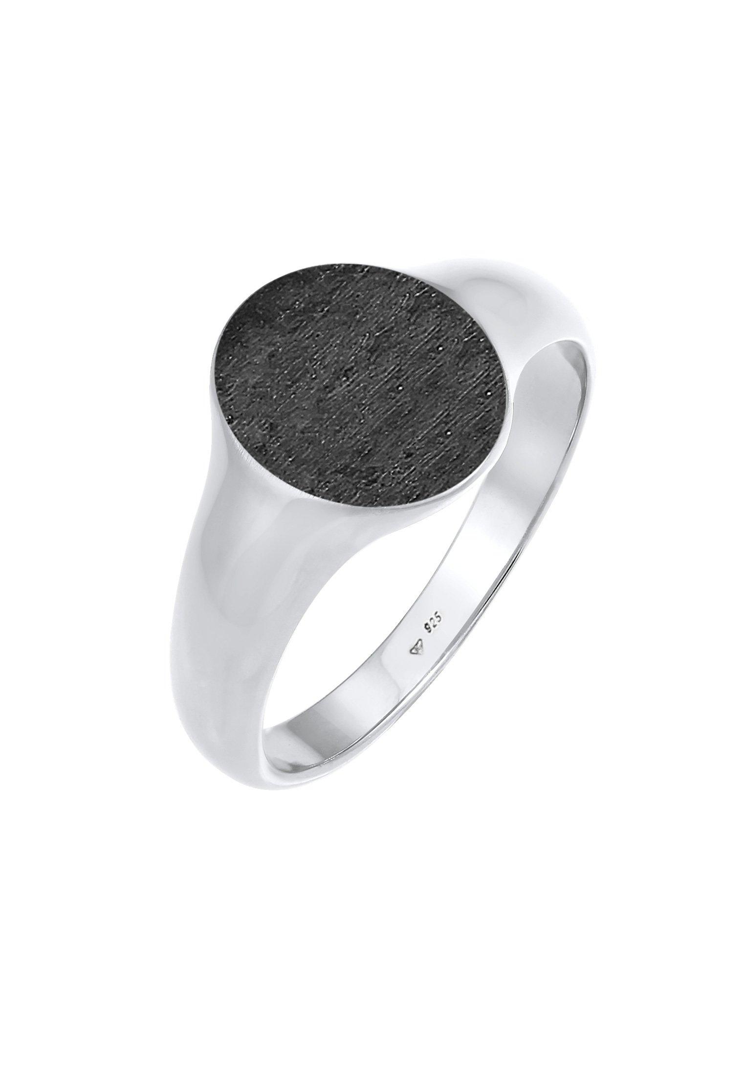 Image of Ring Basic Cool Siegelring Matt Damen Schwarz 64mm
