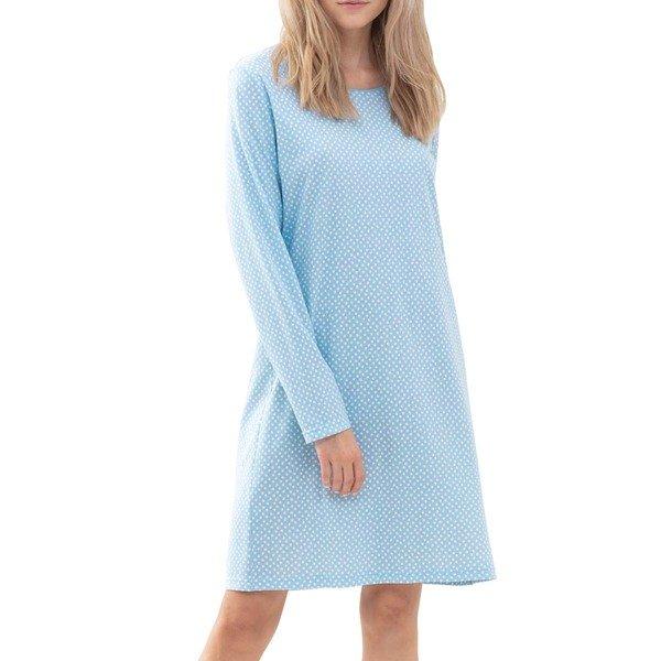 Image of Emelie - Nachthemd Langarm Damen Blau S