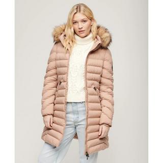 Superdry Fuji Faux Fur Piumino Lunghezza Media  