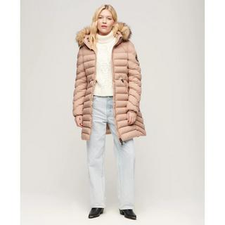Superdry Fuji Faux Fur Piumino Lunghezza Media  