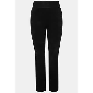 Ulla Popken  Pantalon Sienna, jambe slim et taille élastique, en tissu point de Rome 