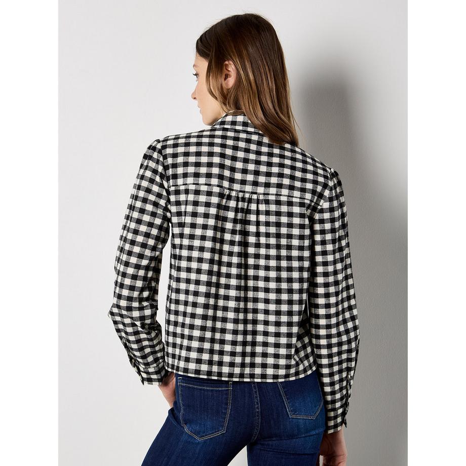 APRICOT Chemise Gingham avec Ourlet Brodé  