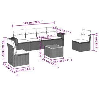 VidaXL Garten sofagarnitur poly-rattan  