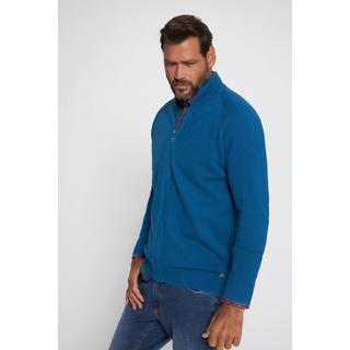 JP1880  Cardigan en maille texturée à col montant 