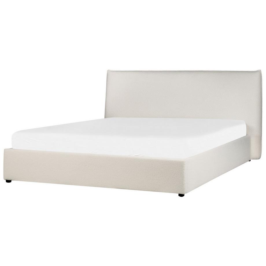 Beliani Letto contenitore en Bouclé Classico LAVAUR  