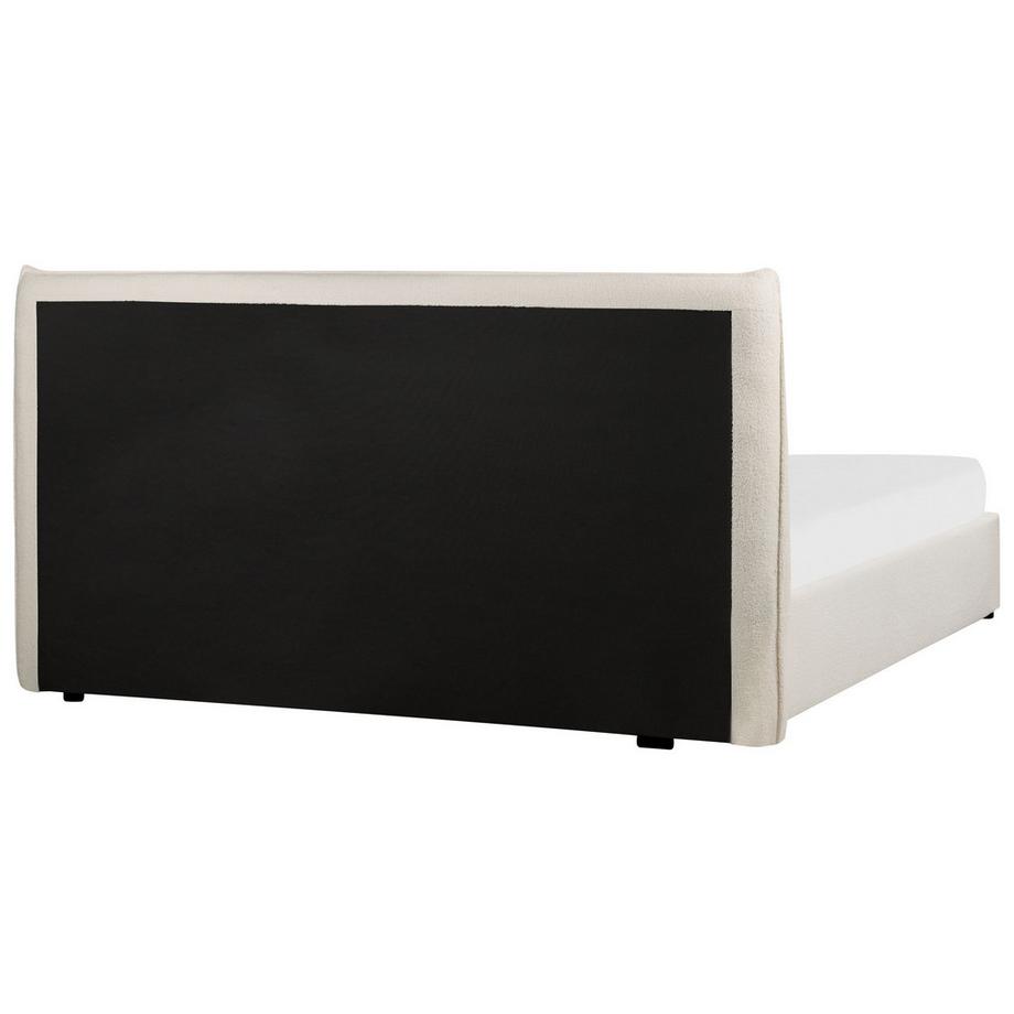 Beliani Letto contenitore en Bouclé Classico LAVAUR  