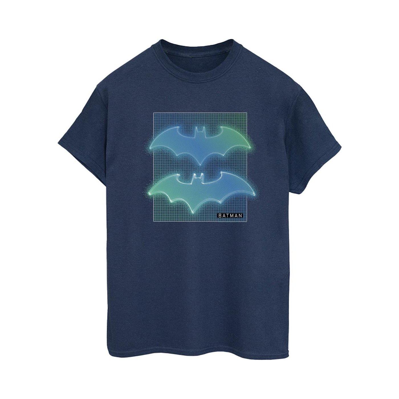 Image of Batman Grid Gradient Tshirt Damen Marine L