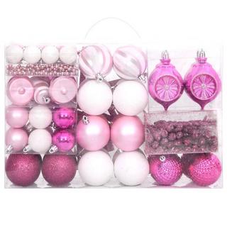 VidaXL Ensemble de boules de noël plastique  