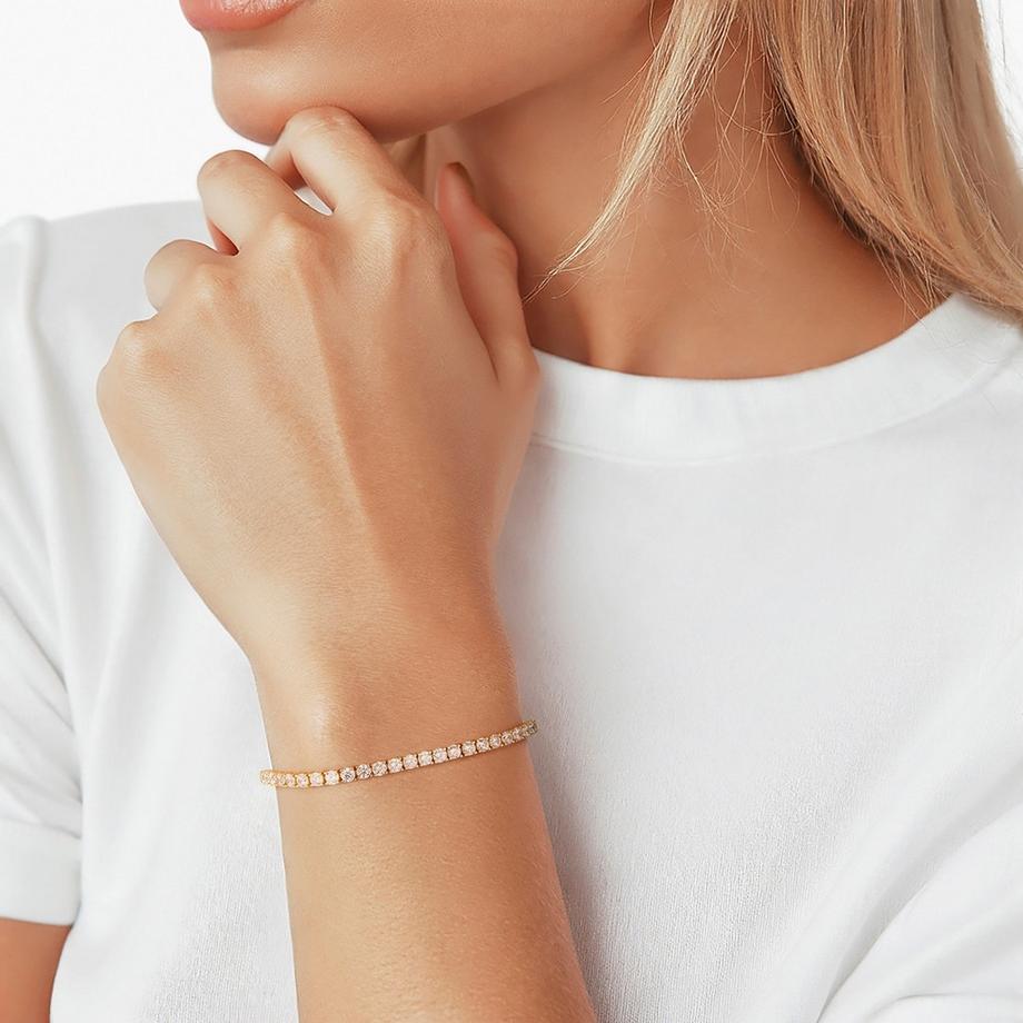 Rafaela Donata  Armband Sterling Silber gelbgold Zirkonia weiß 