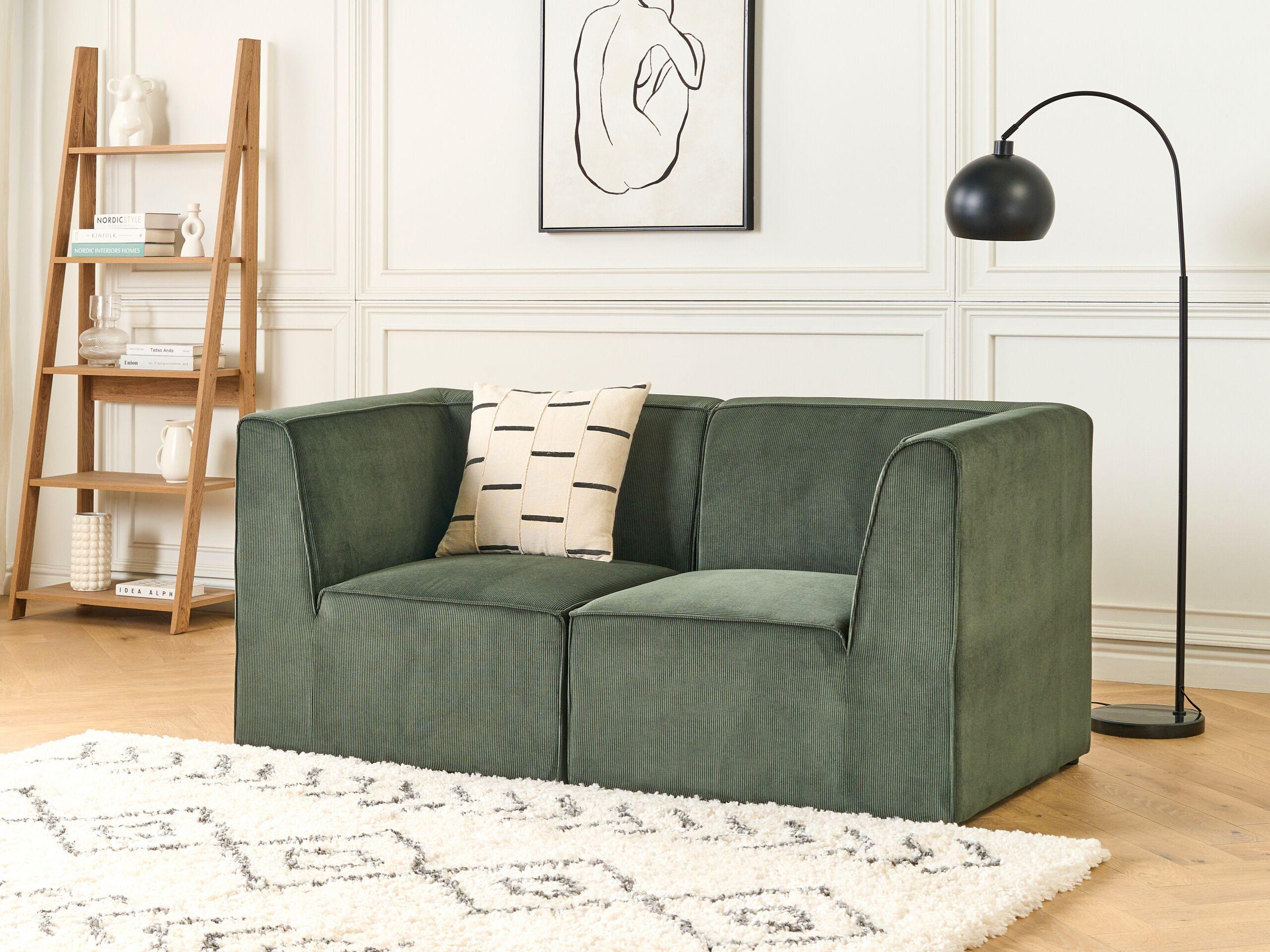 Beliani 2 Sitzer Sofa aus Cord Modern LEMVIG  