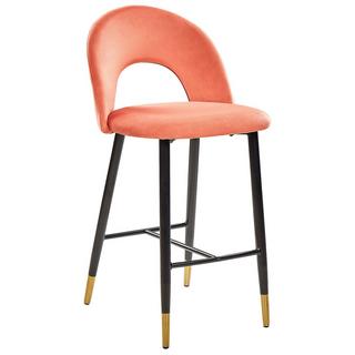 Beliani Set di 2 sedie alte en Velluto Glamour FALTON  