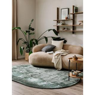 Benuta Tapis en viscose Ovale Nela Vert clair  