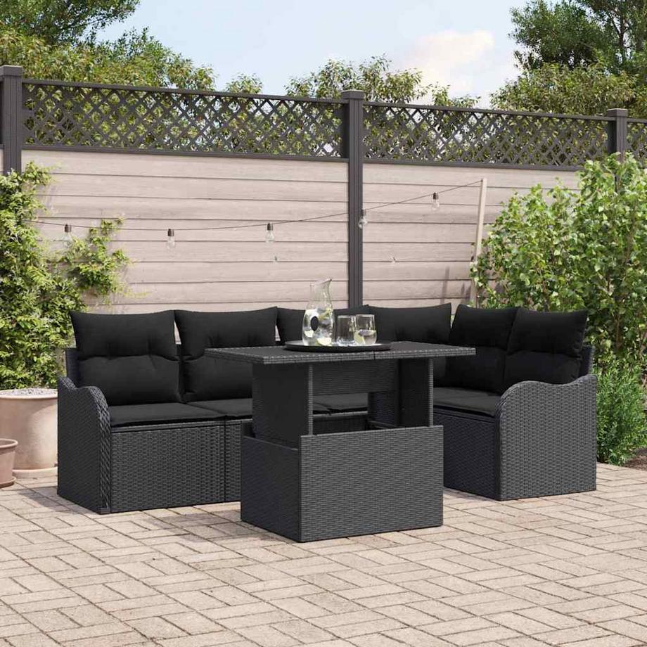 VidaXL Set da pranzo per esterni Polyrattan  