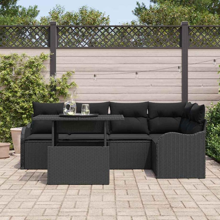 VidaXL Set da pranzo per esterni Polyrattan  