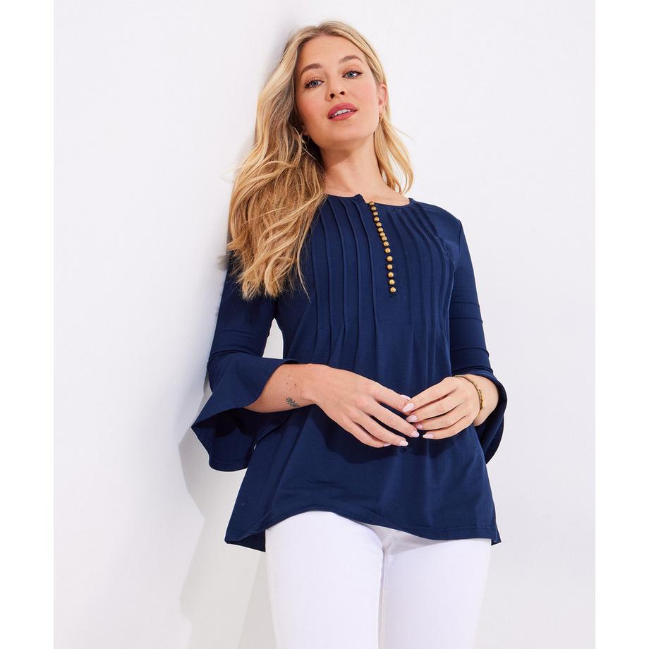 Joe Browns Langes Jersey-Oberteil mit Knopfleiste  