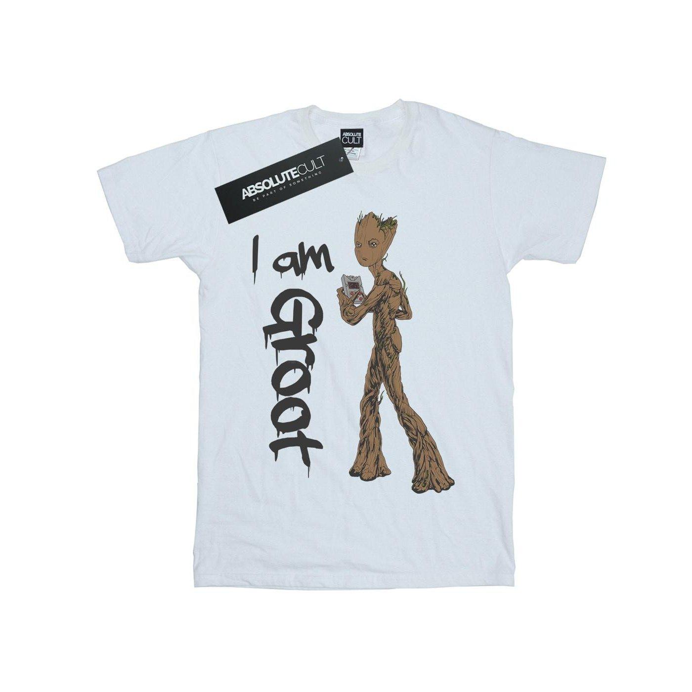 Image of Avengers Infinity War Graffiti Groot Tshirt Herren Weiss XXL
