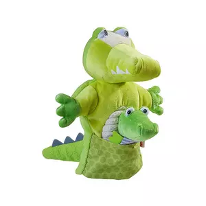 Handpuppe Krokodil mit Baby (30cm)