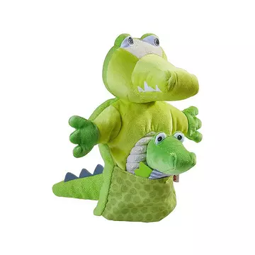 HABA-Handpuppe Krokodil mit Baby